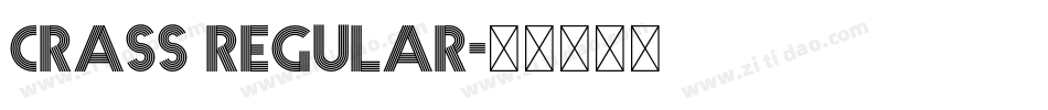 Crass Regular字体转换